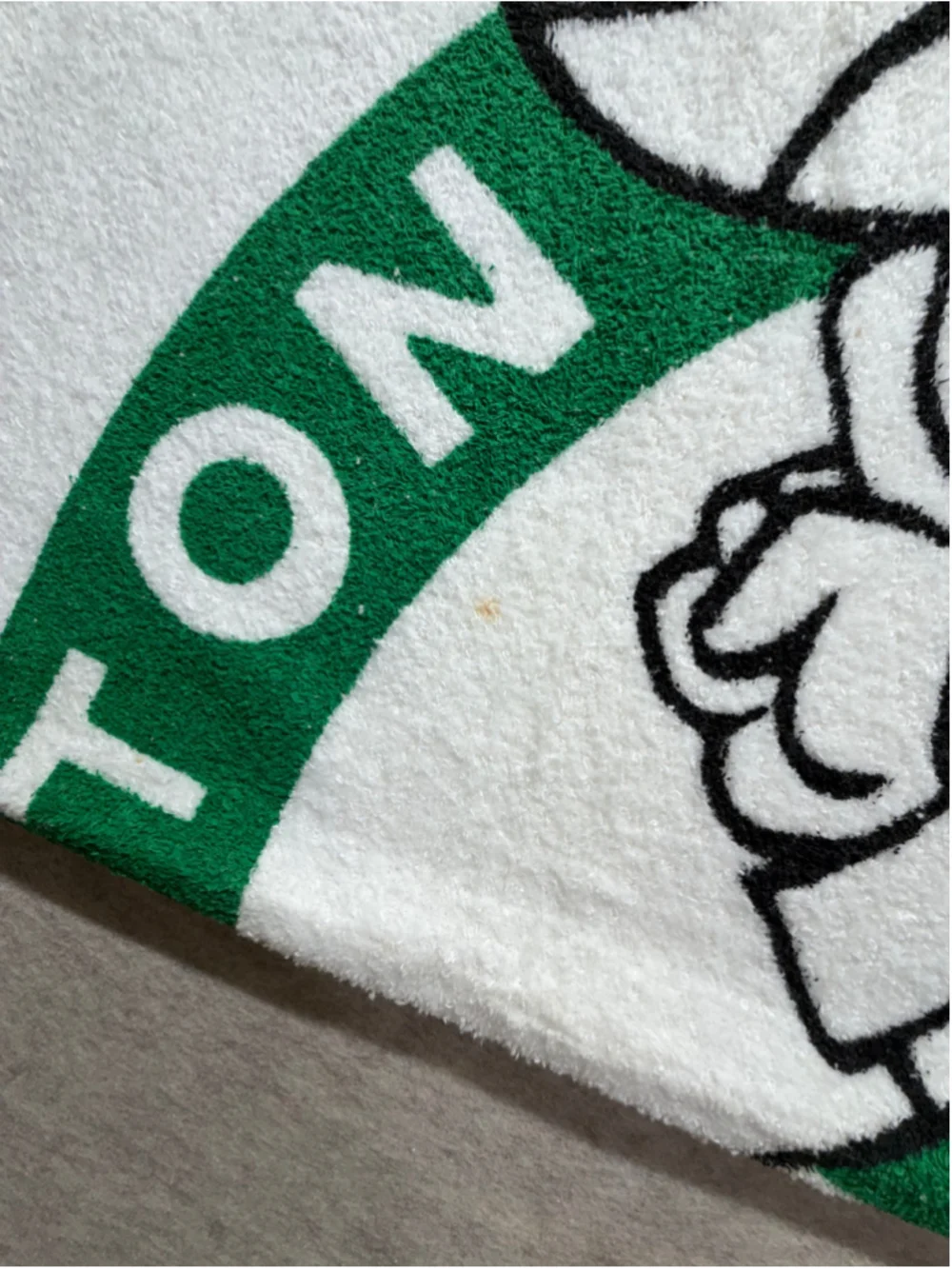 Vintage Boston Celtics Beach Towel White Green NBA Basketball